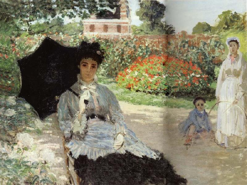 Claude Monet Camille in the Garden with Jean and his Nanny oil painting image